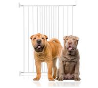 Bettacare Extra Tall Screw Fitted Pet Safety Gate, 62.5cm - 106.8cm, White, 103.5cm in Height, Dog Stair Gate, Safety Barrier for Puppy
