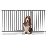 Bettacare Extra Wide Hallway Dog Gate, 140cm - 146cm, Grey, Pressure Fit Pet Gate, Puppy Safety Barrier for Hallways and Wide Spaces, Easy Installation