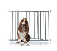 Bettacare Extra Wide Hallway Dog Gate, 97cm - 103cm, Grey, Pressure Fit Pet Gate, Puppy Safety Barrier for Hallways and Wide Spaces, Easy Installation