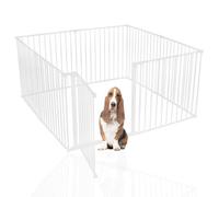 Bettacare Pet Pen, 144cm x 144cm, White, 70cm High, Dog Pen for Pets, Dogs and Puppies, Dog Playpen suitable for Indoor and Outdoor use, Easy Installation