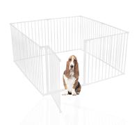 Bettacare Pet Pen, 144cm x 144cm, White, 70cm High, Dog Pen for Pets, Dogs and Puppies, Dog Playpen suitable for Indoor and Outdoor use, Easy Installation