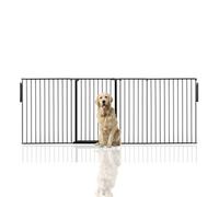 Bettacare Premium Extra Tall Multi Panel Flexible Dog Barrier, Up To 272Cm Wide, Black, 105Cm Tall