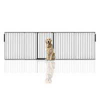 Bettacare Premium Extra Tall Multi Panel Flexible Dog Barrier, Up To 344Cm Wide, Black, 105Cm Tall