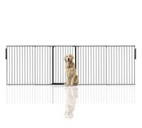 Bettacare Premium Extra Tall Multi Panel Flexible Dog Barrier, up to 344cm Wide, Black, 105cm Tall, Dog Barrier for Pets Dogs and Puppy, Puppy Barrier suitable for Indoor and Outdoor use