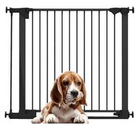 Bettacare Safestep Dog Gate, Black, 103Cm - 110Cm, Extra Low Walkthough, 81Cm Extra Wide Doorway, Extra Wide Pet Gate