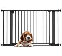 Bettacare Safestep Dog Gate, Black, 117Cm - 124Cm, Extra Low Walkthough, 81Cm Extra Wide Doorway, Extra Wide Pet Gate