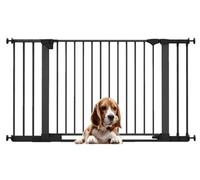 Bettacare Safestep Dog Gate, Black, 138Cm - 145Cm, Extra Low Walkthough, 81Cm Extra Wide Doorway, Extra Wide Pet Gate