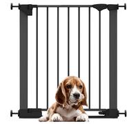 Bettacare SafeStep Dog Gate, Black, 68cm - 75cm, Extra Low Walkthrough, Pressure Fit Safety Gate, Pet Gate for Stairs, Hallways and Doors, Easy Installation