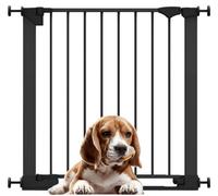 Bettacare Safestep Dog Gate, Black, 75Cm - 82Cm, Extra Low Walkthrough, Pressure Fit Safety Gate, Pet Gate For Stairs And Doors