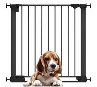 Bettacare SafeStep Dog Gate, Black, 82cm - 89cm, Extra Low Walkthough, 67cm Extra Wide Doorway, One Piece Extra Wide Gate for Stairs, Hallways and Doors, Pet and Puppy, Easy Installation