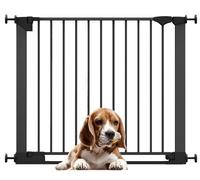 Bettacare SafeStep Dog Gate, Black, 89cm - 96cm, Extra Low Walkthough, 74cm Extra Wide Doorway, One Piece Extra Wide Gate for Stairs, Hallways and Doors, Pet and Puppy, Easy Installation
