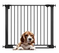 Bettacare SafeStep Dog Gate, Black, 96cm - 103cm, Extra Low Walkthough, 81cm Extra Wide Doorway, One Piece Extra Wide Gate for Stairs, Hallways and Doors, Pet and Puppy, Easy Installation
