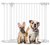 Bettacare Safestep Dog Gate, White, 110Cm - 117Cm, Extra Low Walkthough, 81Cm Extra Wide Doorway, Extra Wide Pet Gate