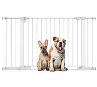 Bettacare Safestep Dog Gate, White, 138Cm - 145Cm, Extra Low Walkthough, 81Cm Extra Wide Doorway, Extra Wide Pet Gate