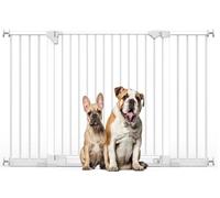 Bettacare SafeStep Dog Gate, White, 152cm - 159cm, Extra Low Walkthough, 81cm Extra Wide Doorway, Extra Wide Gate for Stairs, Hallways and Doors, Pet and Puppy, Easy Installation