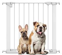 Bettacare SafeStep Dog Gate, White, 75cm - 82cm, Extra Low Walkthrough, Pressure Fit Safety Gate, Pet Gate for Stairs, Hallways and Doors, Easy Installation