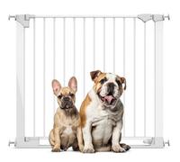 Bettacare SafeStep Dog Gate, White, 96cm - 103cm, Extra Low Walkthough, 81cm Extra Wide Doorway, One Piece Extra Wide Gate for Stairs, Hallways and Doors, Pet and Puppy, Easy Installation