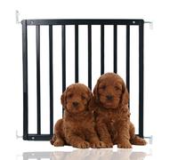 Bettacare Simply Secure Wooden Pet Gate, Black, 72cm - 79cm, Screw Fit | Trip-free design, wide opening, optional one-way opening restrictor, easy one-handed operation, pet-safe finish.