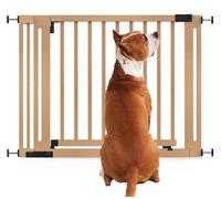 Bettacare Wooden Elegance Dog Gate, Natural, 105cm - 113cm, Pressure Fit Safety Gate, 73cm Extra Wide Doorway, Extra Wide Gate for Puppy, Dog and Pet, Stylish Design Easy Installation