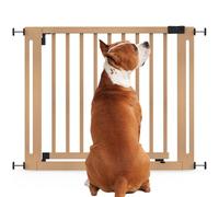 Bettacare Wooden Elegance Dog Gate, Natural, 95cm - 103cm, Pressure Fit Safety Gate, 73cm Extra Wide Doorway, One Piece Extra Wide Gate for Puppy, Dog and Pet, Stylish Design Easy Installation
