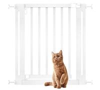 Bettacare Wooden Elegance Dog Gate, White, 71Cm - 79Cm, Pressure Fit Pet Gate For Puppy, Dog And Pet, Easy Installation