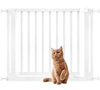 Bettacare Wooden Elegance Dog Gate, White, 95Cm - 103Cm, Pressure Fit Pet Gate, 73Cm Extra Wide Doorway, Easy Installation