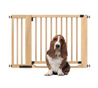 Bettacare Wooden Heritage Flat Step Dog Gate, Natural, 115Cm - 123Cm
