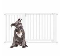 Bettacare Wooden Heritage Flat Step Dog Gate, White, 145Cm - 153Cm