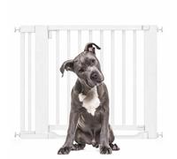 Bettacare Wooden Heritage Flat Step Dog Gate, White, 97Cm - 105Cm