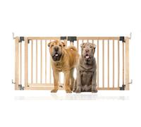 Bettacare Wooden Multi Panel Flexible Pet Barrier, Natural Wood, Up To 176Cm Wide, Dog Barrier For Pets Dogs And Puppy