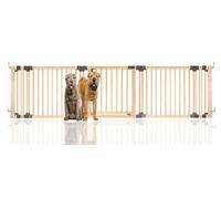 Bettacare Wooden Multi Panel Flexible Pet Barrier, Natural Wood, Up To 296Cm Wide, Dog Barrier For Pets Dogs And Puppy