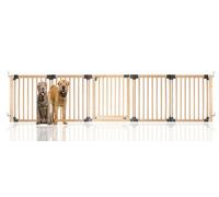 Bettacare Wooden Multi Panel Flexible Pet Barrier, Natural Wood, Up To 336Cm Wide, Dog Barrier For Pets Dogs And Puppy
