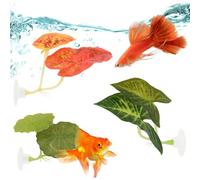 Bettas Leaf Hammocks Set - 3 PCS Soft Leaf Beds, 3 Styles Adjustable Plastic Bettas Bed Resting Spot, Betta-Fish Tank Decorations Aquarium Decor for Breeding, Hiding & Play