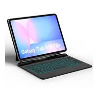 Bettdow for Samsung Galaxy Tab S10 FE+ 13.1" 2025 Keyboard Case, UK-Layout Floating Cantilever Stand with Trackpad and AI Button Backlit Keyboard for S10 FE Plus 13.1 Inch SM-X620/X626B, Black