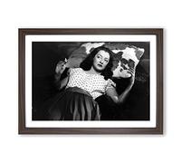 Bette Davis Framed Print | A2 Walnut Framed Wall Art | Ready to Hang | Modern Nature Picture | Living Room Bedroom Lounge Office