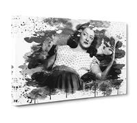 Bette Davis V3 Canvas Print | Gallery Wrapped 30mm Frame Wall Art | 30x20 inches | Ready to Hang | Modern Picture | Living Room Bedroom Lounge Office