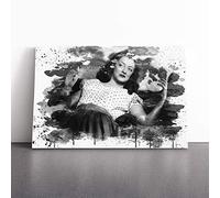Bette Davis V3 | Canvas Wall Art Print | Framed & Ready to Hang Picture | Modern Home Decor for Living Room, Bedroom, Kitchen or Office | 36x24 Inches