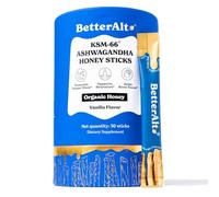Better Alt KSM 66 Ashwagandha Honey Sticks |Organic Multiflora Himalayan Honey | Helps Promote Relaxation, Focus |1 Month Pack