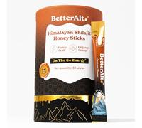 Better Alt Pure Himalayan Shilajit Caramel Sticks with Organic Honey, Saffron Easy to Consume Shilajit 30 Sticks for Energy Boost & Immune Support, 85+ Trace Minerals, 75%+ Fulvic Acid