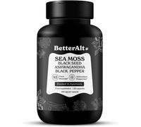 Better Alt Sea Moss Capsules- Irish Sea Moss with Black Seed Oil, Ashwagandha & Black Pepper for Stamina, Strength & Endurance- High Potency Sea Moss Supplement - 60 Servings, 120 Capsules