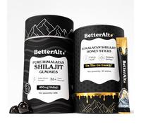 Better Alt Ultimate Power Up Duo | Shilajit Gummies + Shilajit Gold+ Honey Sticks | 3rd-Party Lab Tested | 1 Month Pack - Helps Boost Energy