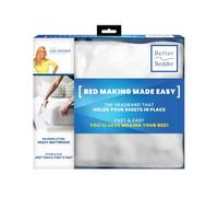 Better Bedder Bed Headband, Fabric Shell of Cotton, Polyester, and Spandex, Bed Making Made Easy, Transforms Any Flat Sheet into A Fitted Sheet, Fits All Mattress Heights- Queen 60” X 80”
