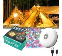 Better Camper String Lights,32.8Ft/10M The Better Camper 4 in 1 Camp Lamp String,USB Rechargeable,Waterproof Retractable Camping Lights String for Outdoor, Indoor, RV, Garden (Colorful Light)