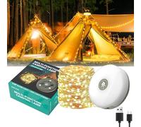 Better Camper String Lights,32.8Ft/10M The Better Camper 4 in 1 Camp Lamp String,USB Rechargeable,Waterproof Retractable Camping Lights String for Outdoor, Indoor, RV, Garden (Warm Light)