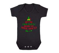 Better Check Your elf Before You Wreck Your elf [BCX] Baby Grow Vest, 0-3 Months, Black