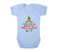 Better Check Your elf Before You Wreck Your elf [BCX] Baby Grow Vest, 6-12 Months, Pastel Blue