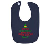 Better Check Your elf Before You Wreck Your elf [BCX] Cotton Baby bib - Navy