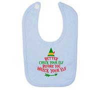 Better Check Your elf Before You Wreck Your elf [BCX] Cotton Baby bib - Pastel Blue