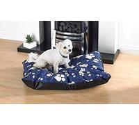 Better Dreams Washable Deep-Filled Dog Bed With Paw Design In Four Colours (Blue)