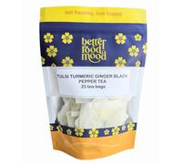 Better Food Mood Tulsi Turmeric Ginger Black Pepper Tea Bags (25 Plastic Free teabags) | May Aid Digestion & Boost Immunity | No Caffeine